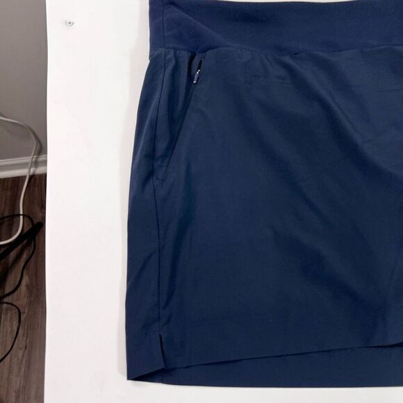 Athleta Skort Women 24 Blue Mini Soho Elastic Waistband Poly Spandex Navy Shorts - Picture 2 of 9